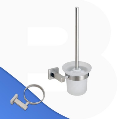 Bathroom Toilet Brush with Holder Storage Organizer SUS 304 Stainless Steel Rustproof Wall Mount Toilet Brush Holder