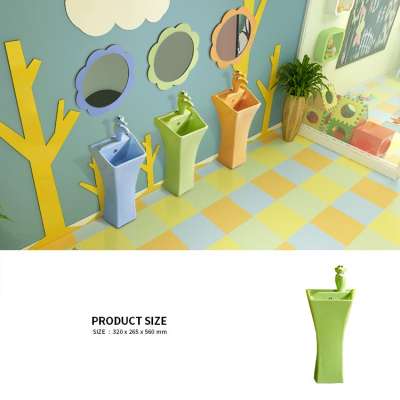 High Quality Bathroom Sinks One piece Children Coloful Basin Ceramic Pedestal Sink Wash Hand Basins