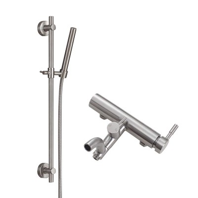 Simple Single Lever Wall Mounted Bath Mixer With Hand Shower Set