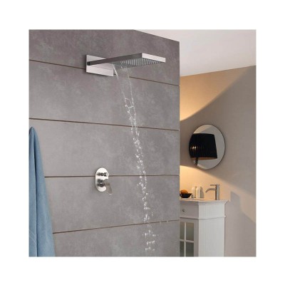 Two Functions SUS304 Square Showerheads Hot and Cold Conceal Shower Set